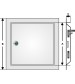 Sistema B3 - trampilla de inspección de chapa de acero blanca / 200 x 200 mm / con cerradura de cilindro redondo