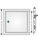 System B3 - trampilla de inspección de acero inoxidable 400 x 400 mm / con cerradura de cilindro